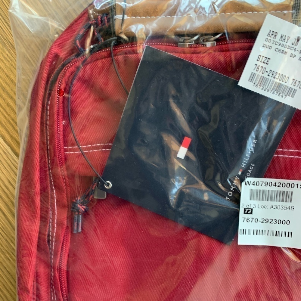 Tommy Hilfiger Red & Navy Backpack - Picture 6 of 9
